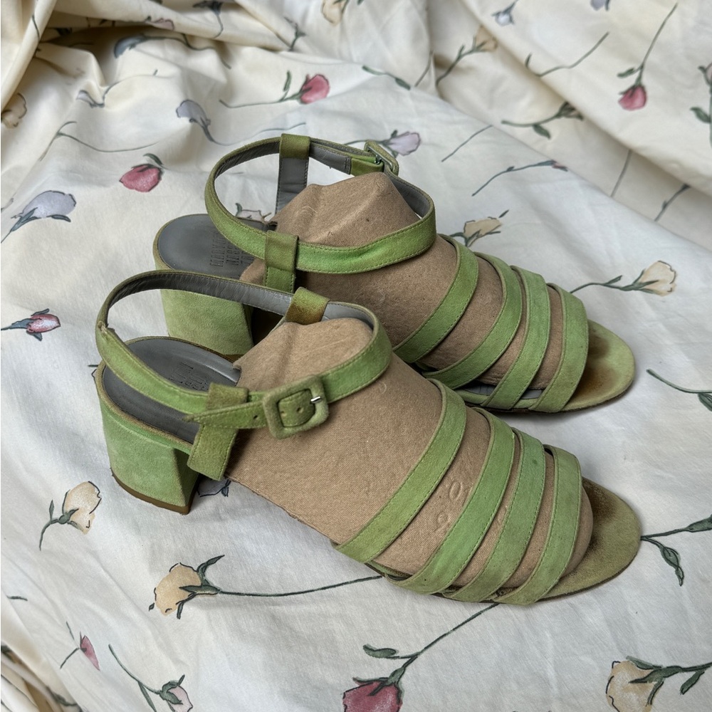 Maryam Nassir Zadeh - Green Suede Palma Low - Strappy Women's Sandals 40